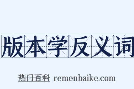 版本学反义词是什么意思的图片